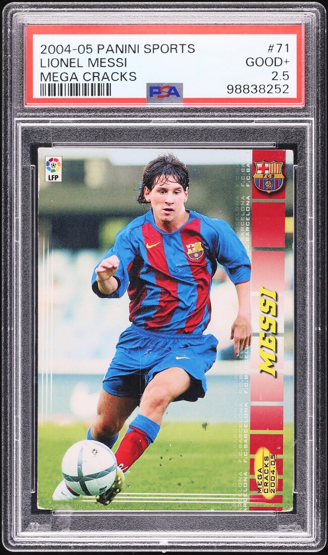 2004 Panini Sports Mega Cracks La Liga Lionel Messi ROOKIE #71 PSA 2.5 GD+