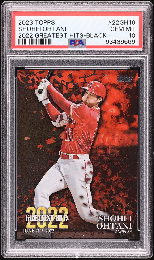 2023 Topps '22 Greatest Hits Black Shohei Ohtani /299 #22GH16 PSA 10 GEM MINT