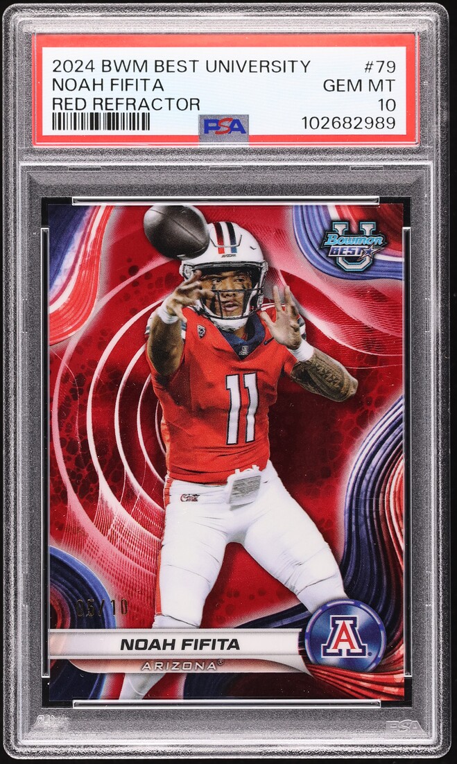 2024 Bowman Best University Red Refractor Noah Fifita ROOKIE /10 #79 PSA 10 GEM