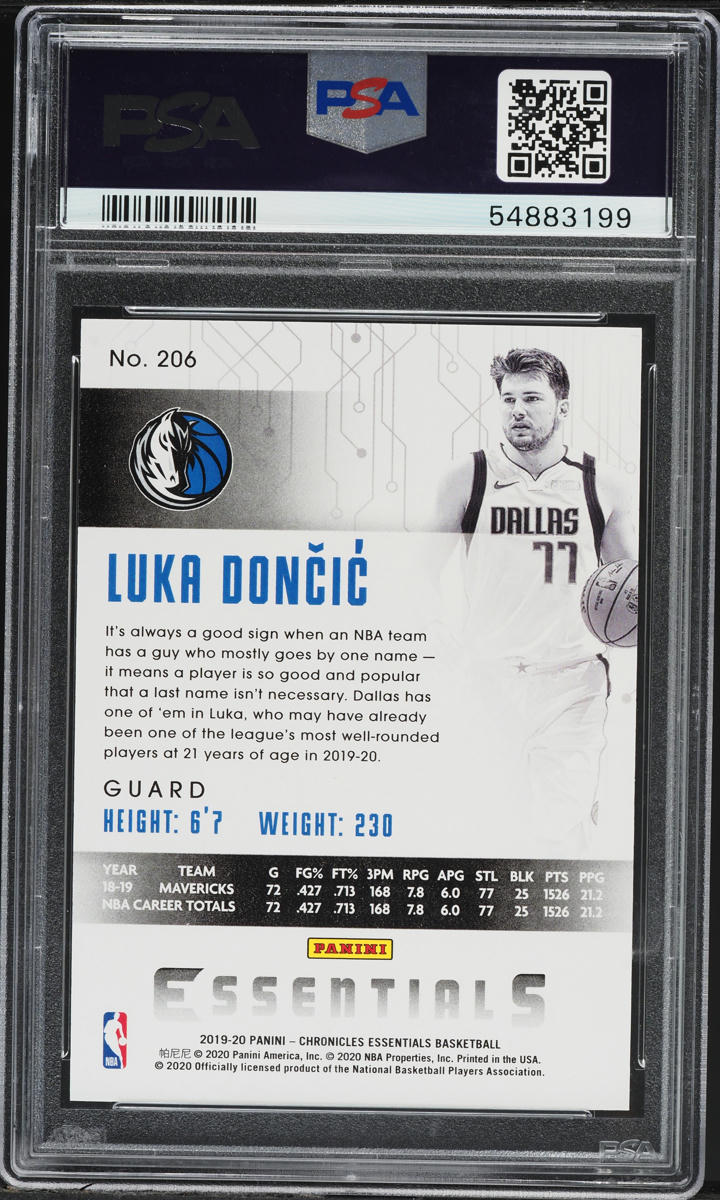 2019 Panini Chronicles Blue Luka Doncic /99 #206 PSA 10 GEM MINT