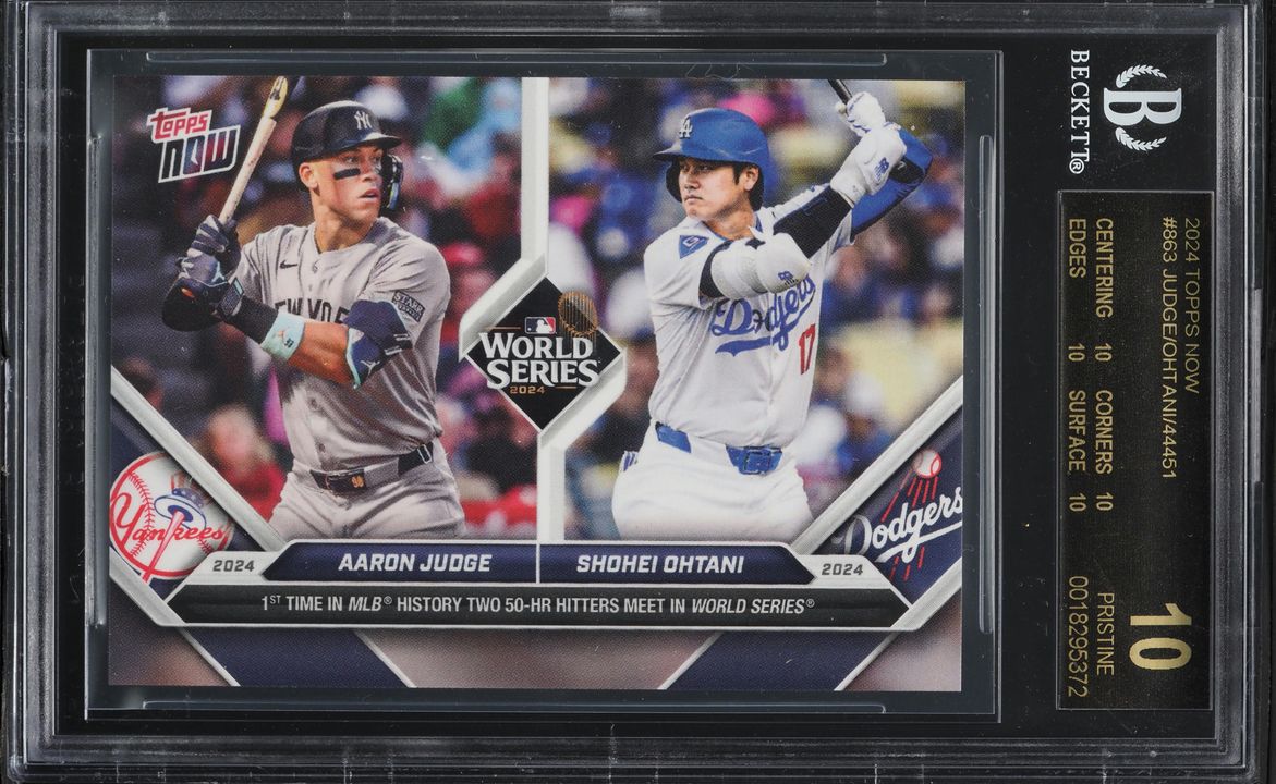 2024 Topps Now Aaron Judge & Shohei Ohtani #863 BGS 10 PRISTINE, BLACK LABEL
