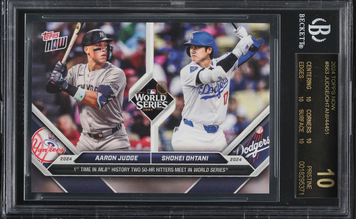 2024 Topps Now Aaron Judge & Shohei Ohtani #863 BGS 10 PRISTINE, BLACK LABEL