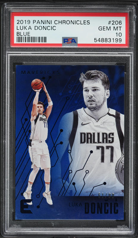2019 Panini Chronicles Blue Luka Doncic /99 #206 PSA 10 GEM MINT