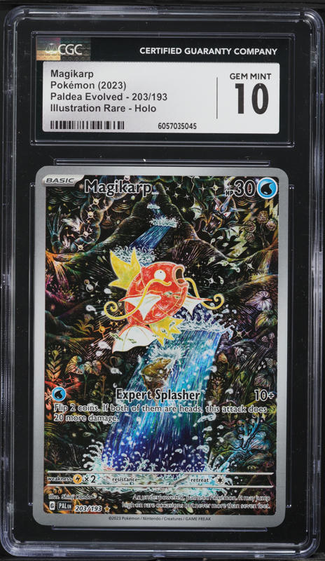 2023 Pokemon Scarlet & Violet Paldea Evolved IR Magikarp #203 CGC 10 GEM MINT
