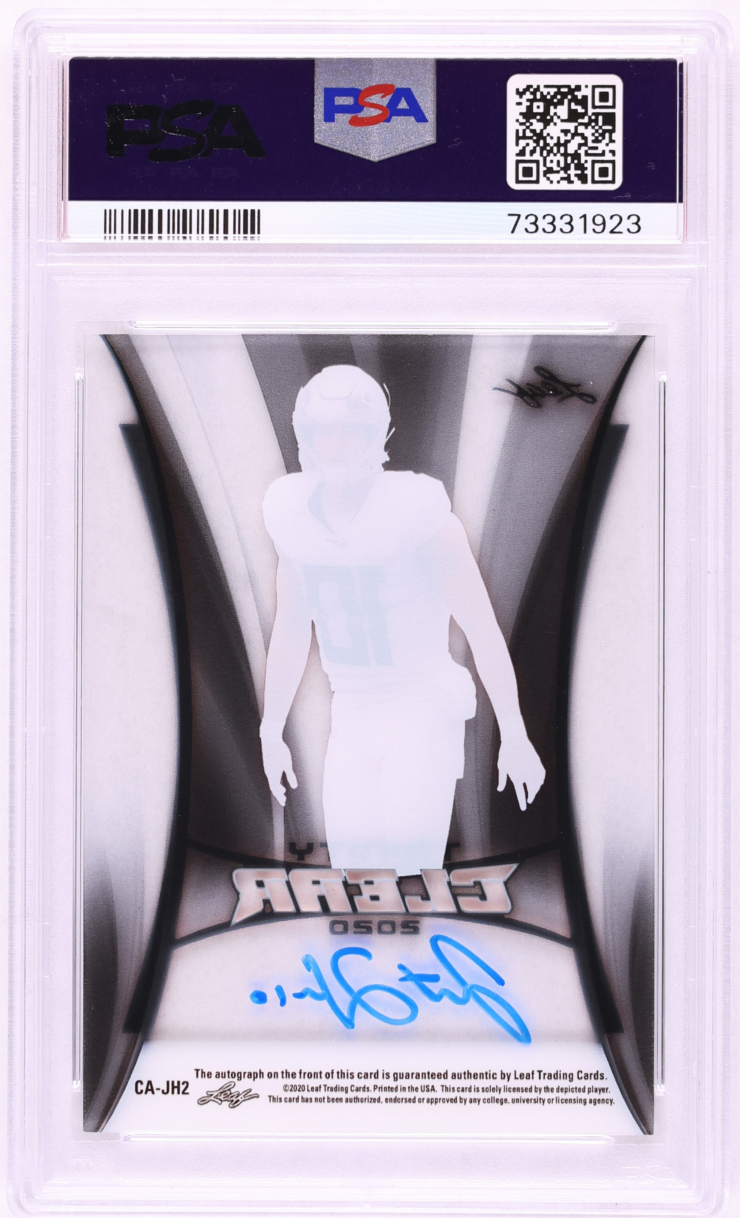 2020 Leaf Trinity Clear Justin Herbert ROOKIE AUTO #CA-JH2 PSA 9