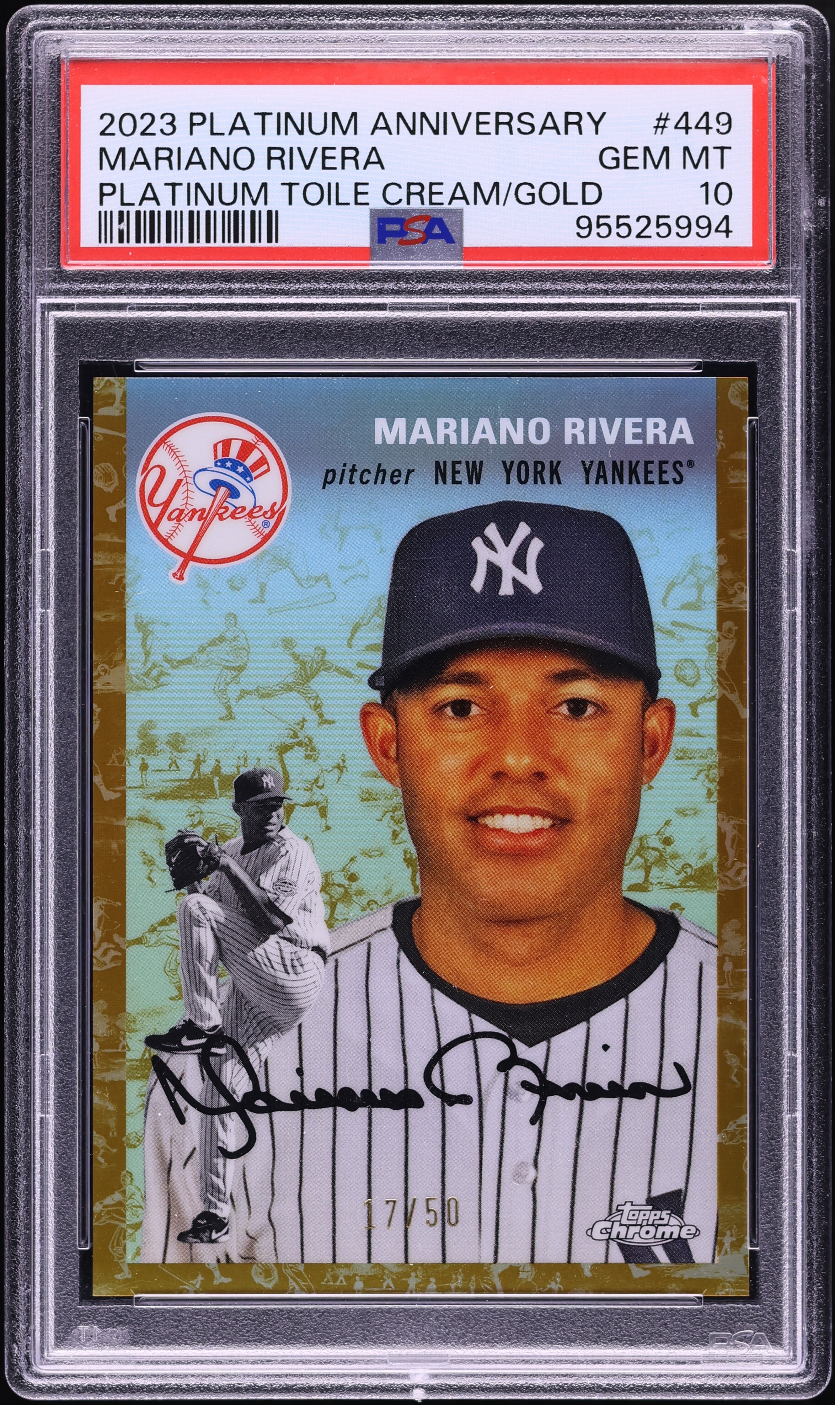 2023 Topps Chrome Platinum Toile Cream Gold Refractor Mariano 2023 Topps Chrome Platinum Toile Cream Gold Refractor Mariano