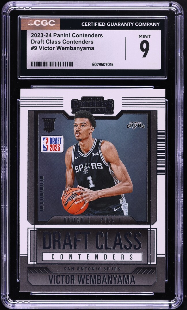 2023 Panini Contenders Draft Class Victor Wembanyama ROOKIE #9 CGC 9 MINT