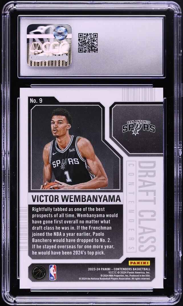 2023 Panini Contenders Draft Class Victor Wembanyama ROOKIE #9 CGC 9 MINT