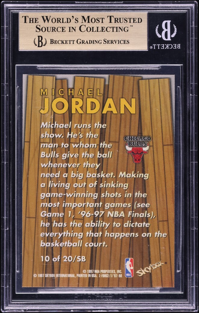 1997 Skybox Z-Force Super Boss Michael Jordan #10 BGS 9.5 GEM MINT