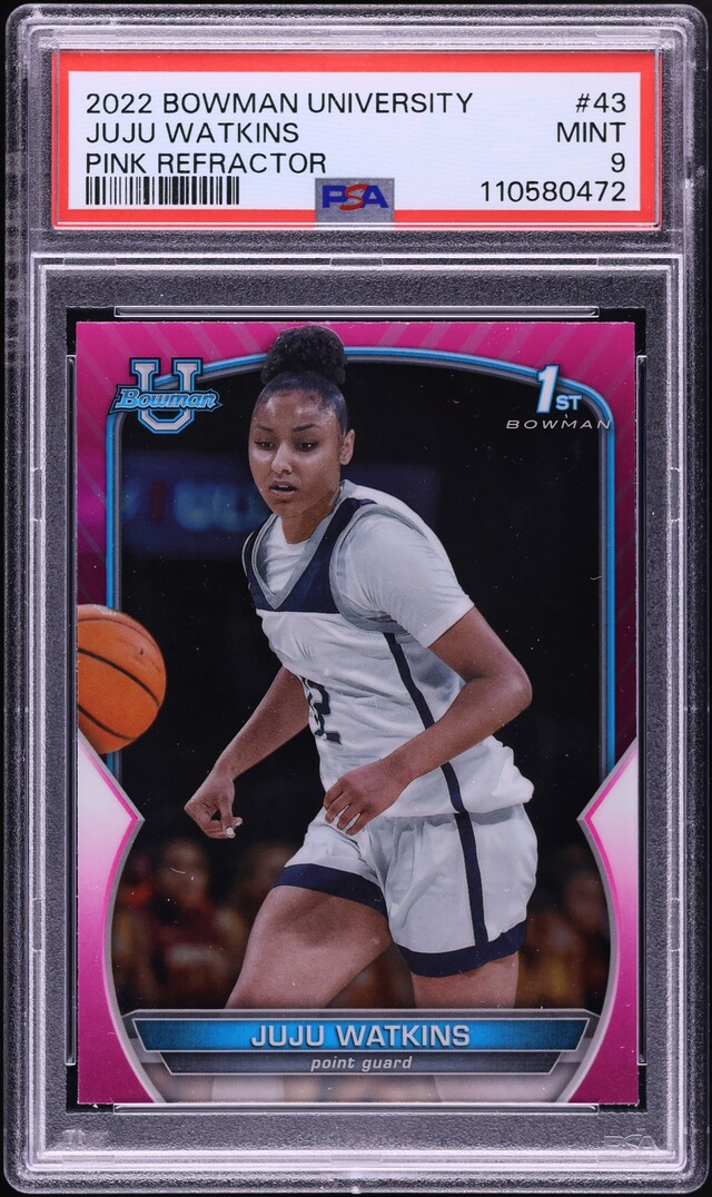 2022 Bowman Chrome University Pink Refractor JuJu Watkins ROOKIE #43 PSA 9 MINT