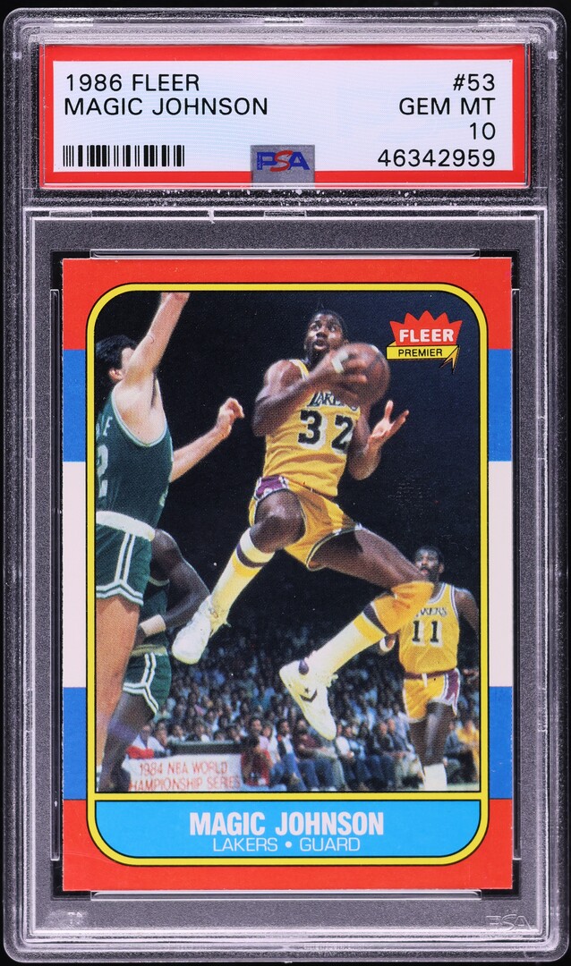 1986 Fleer Basketball Magic Johnson #53 PSA 10 GEM MINT