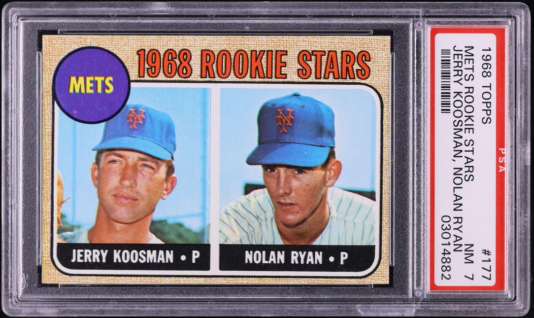 1968 Topps Jerry Kossman Nolan Ryan ROOKIE #177 PSA 7 NRMT