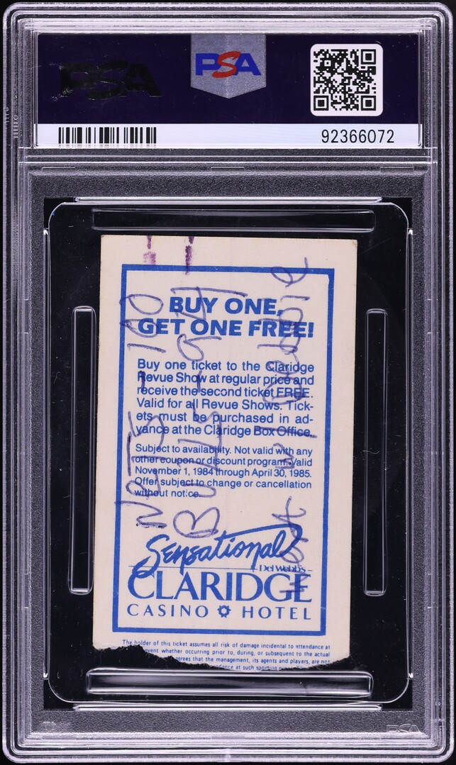 1985 New Jersey Nets Ticket Stub Michael Jordan '86 Fleer Photo PSA 2(mk) GD