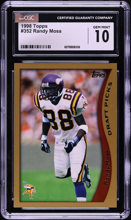 1998 Ultra Masterpiece Randy Moss ROOKIE 1/1 #207P PSA 5 EX on