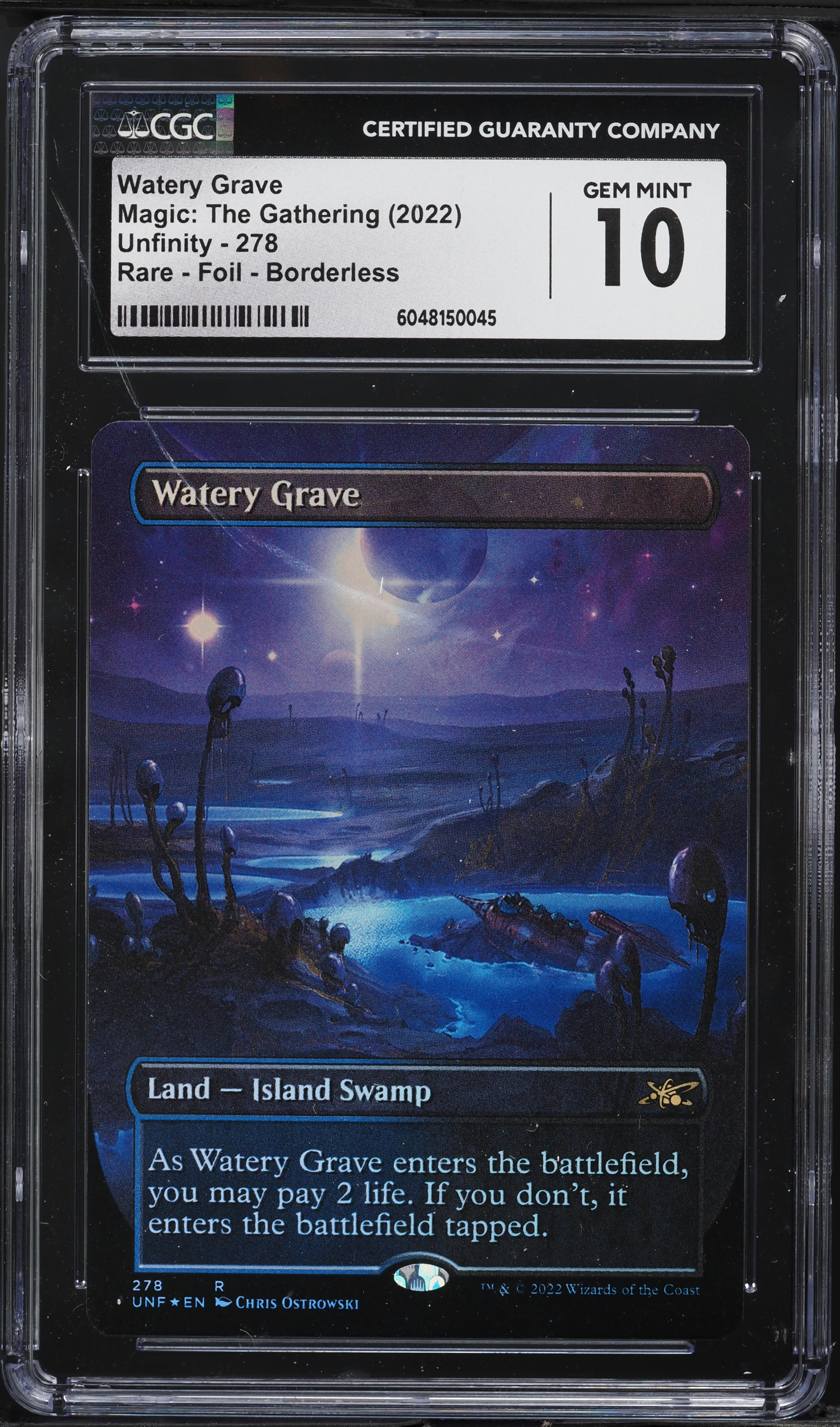 2022 Magic The Gathering MTG Unfinity Foil Borderless Watery Grave