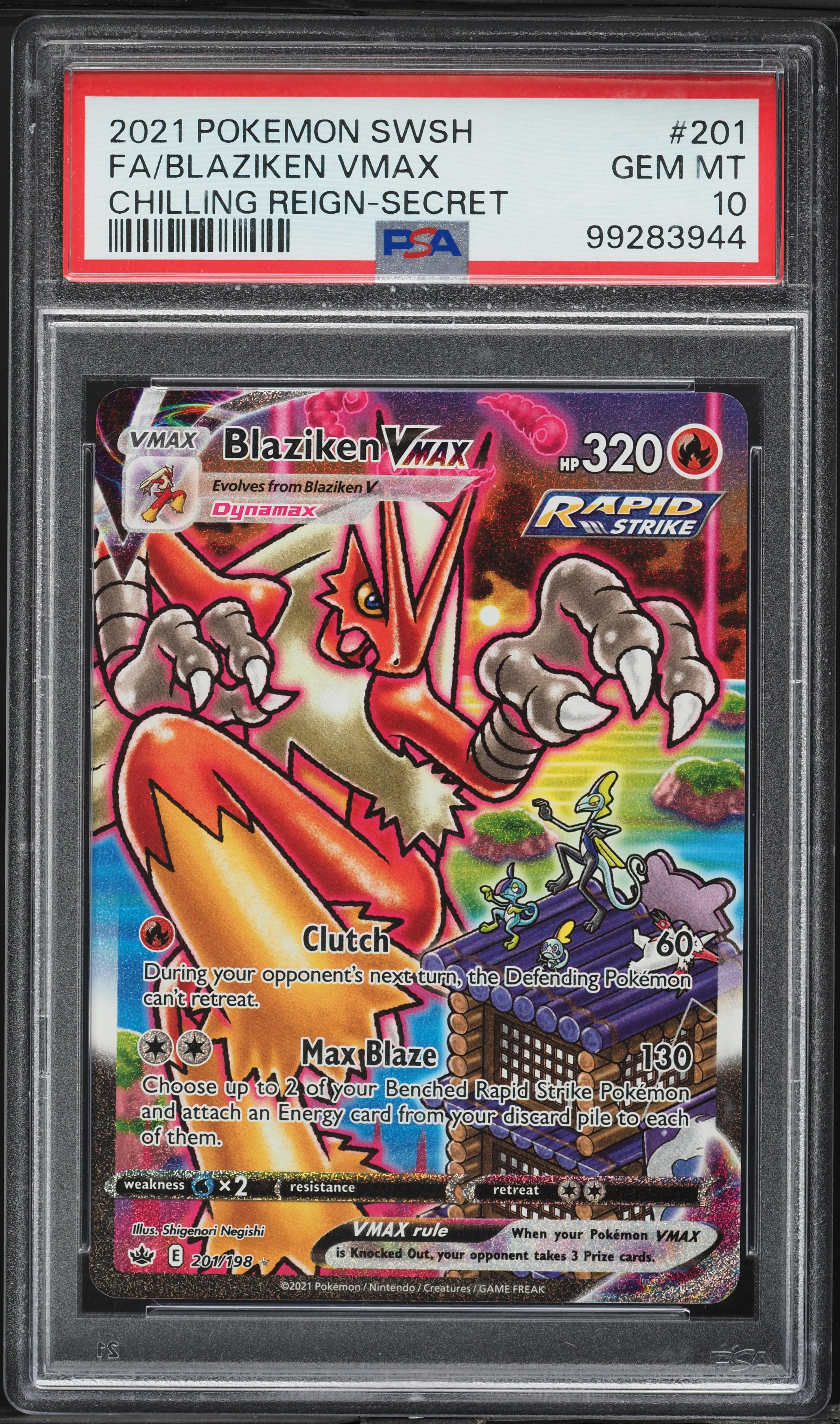 rare blaziken card Blaziken VMAX Rainbow Shiny Holographic UV Printed Plastic Card