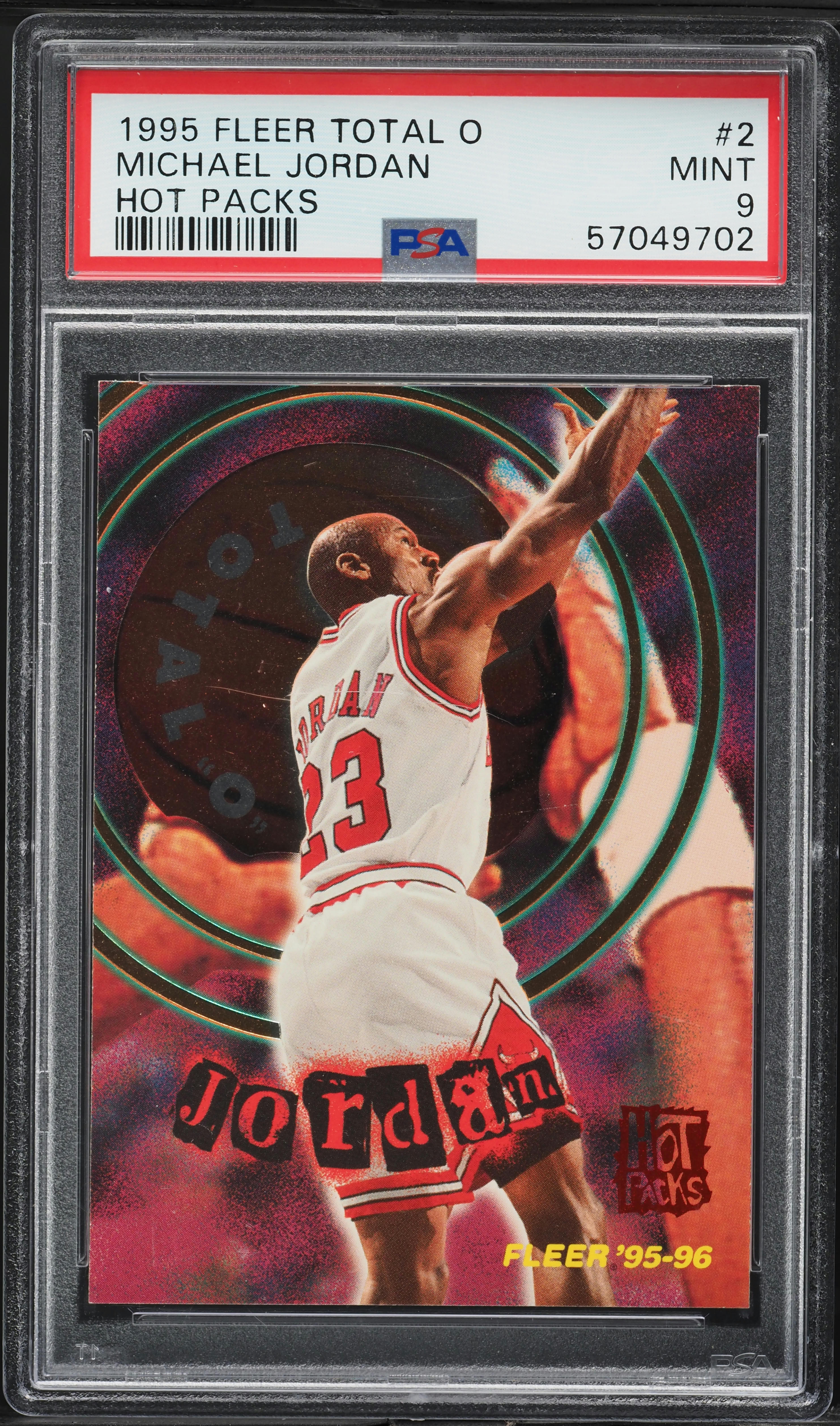 1995 Fleer Total O Hot Pack Michael Jordan #2 PSA 9 MINT on