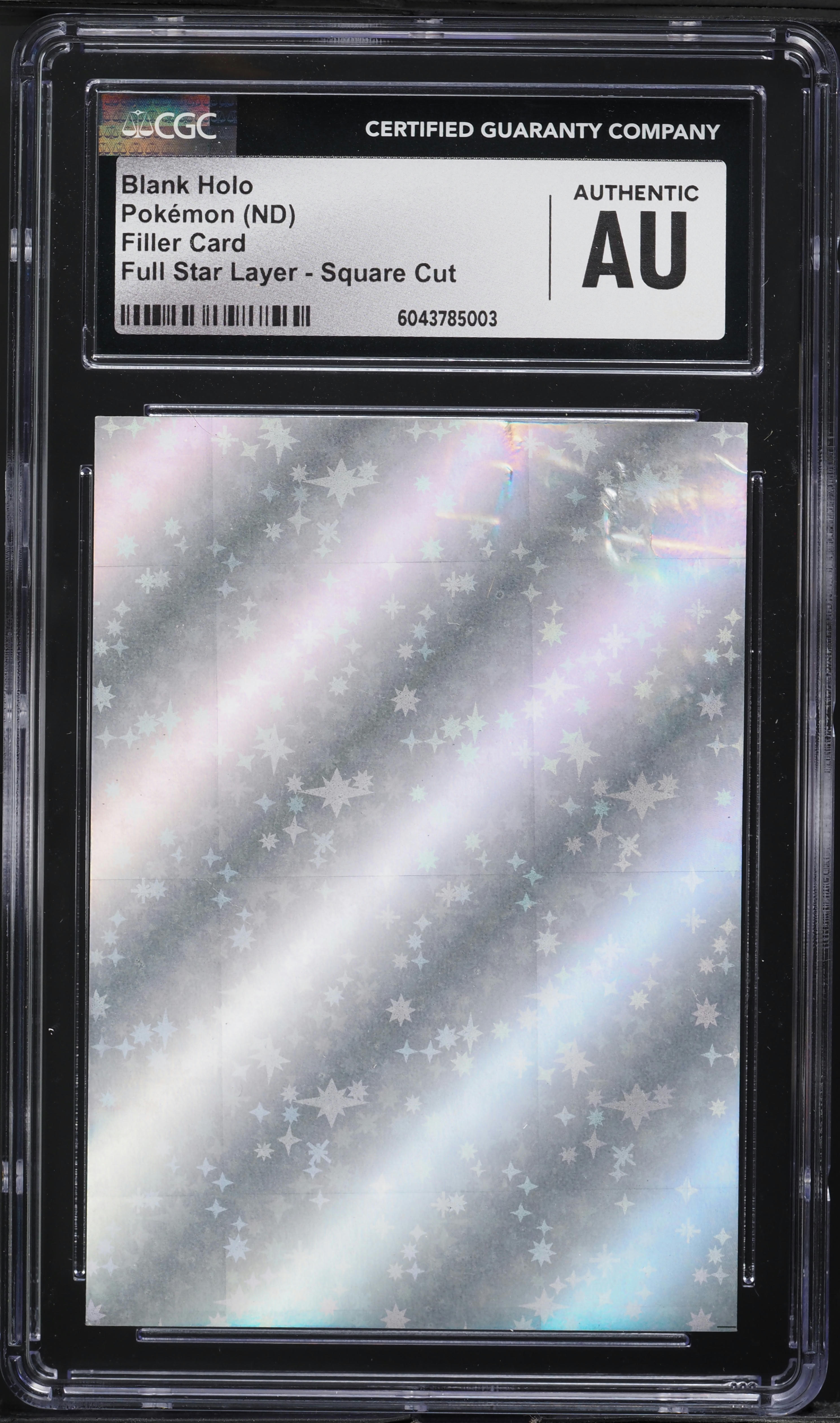 Pokemon Filler Card Full Star Layer Square Cut Blank Holo CGC AUTH on Fanatics Collect Pokemon Filler Card Full Star Layer Square Cut Blank Holo CGC AUTH on Fanatics Collect
