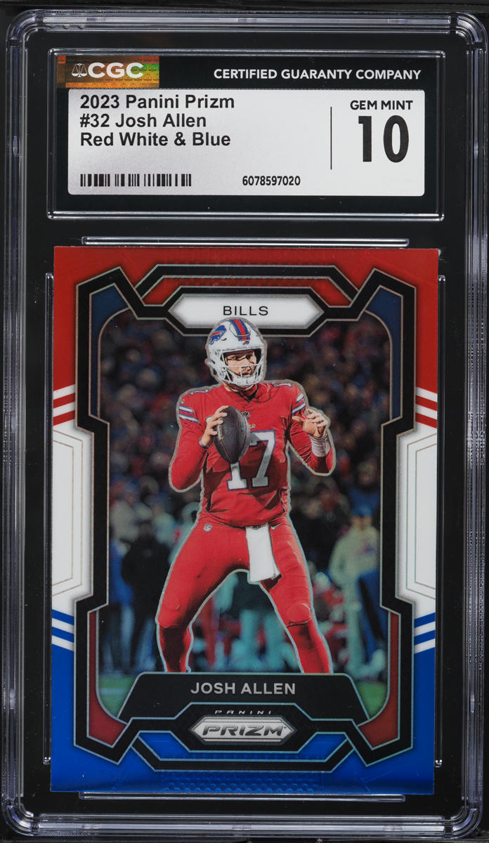 2023 Panini Prizm Red White & Blue Josh Allen #32 CGC 10 GEM MINT