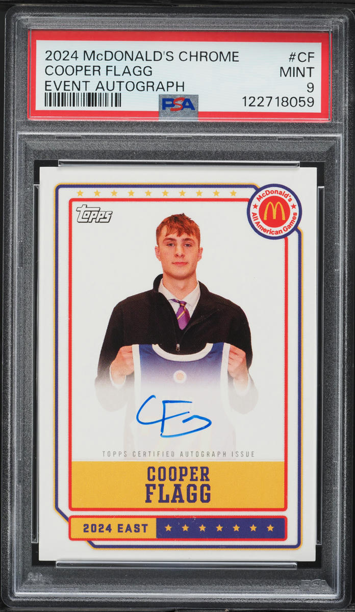 2024 Topps Chrome McDonald's Cooper Flagg ROOKIE AUTO #EA-CF PSA 9