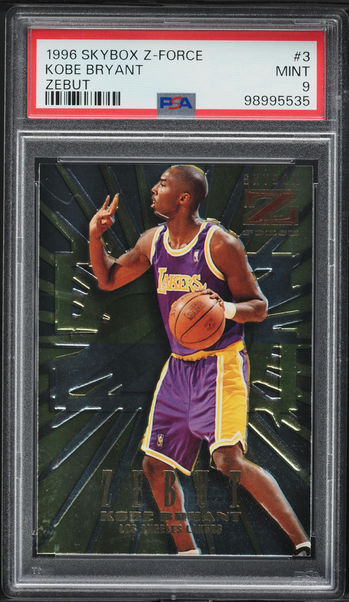 1996 Skybox Z-Force Z-Peat Zebut Kobe Bryant ROOKIE #3 PSA 9 MINT
