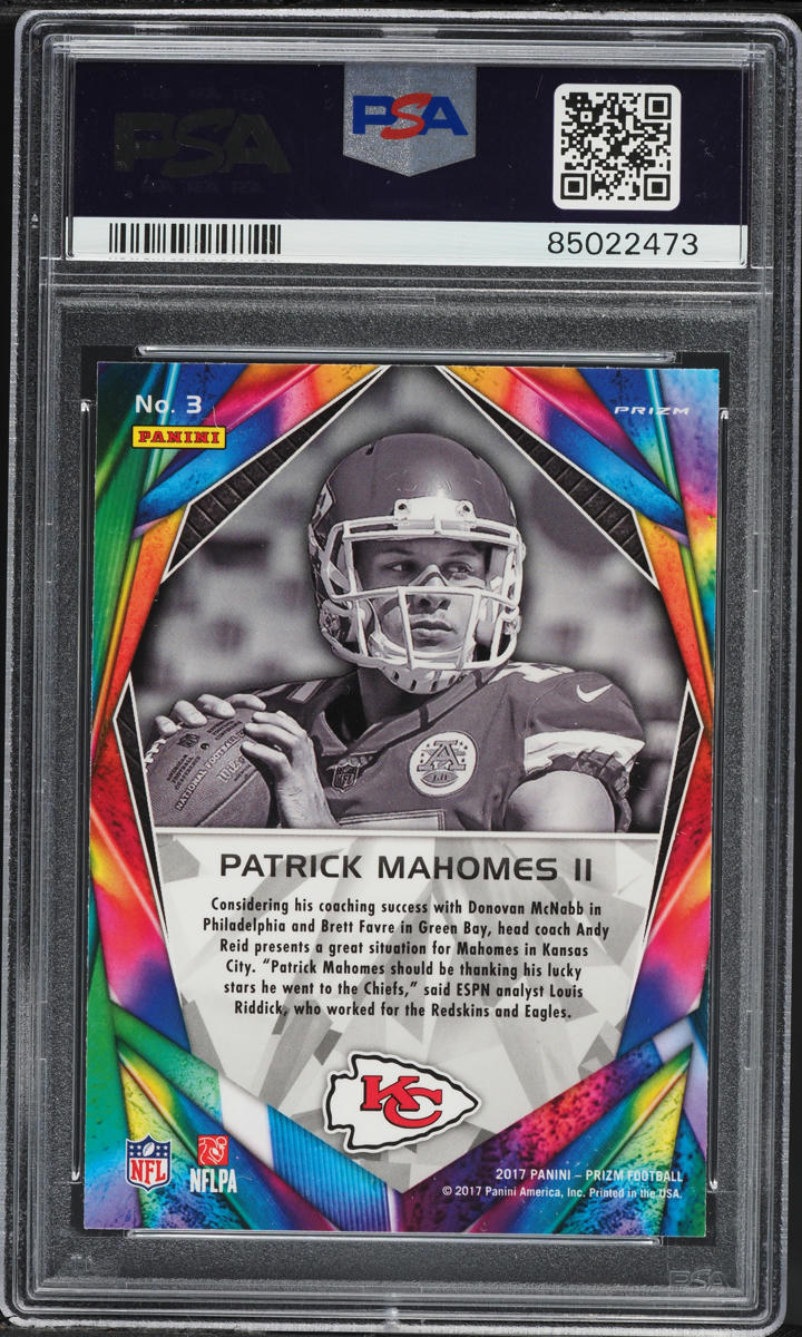 2017 Panini Prizm Illumination Patrick Mahomes II ROOKIE #3 PSA 10 GEM MINT