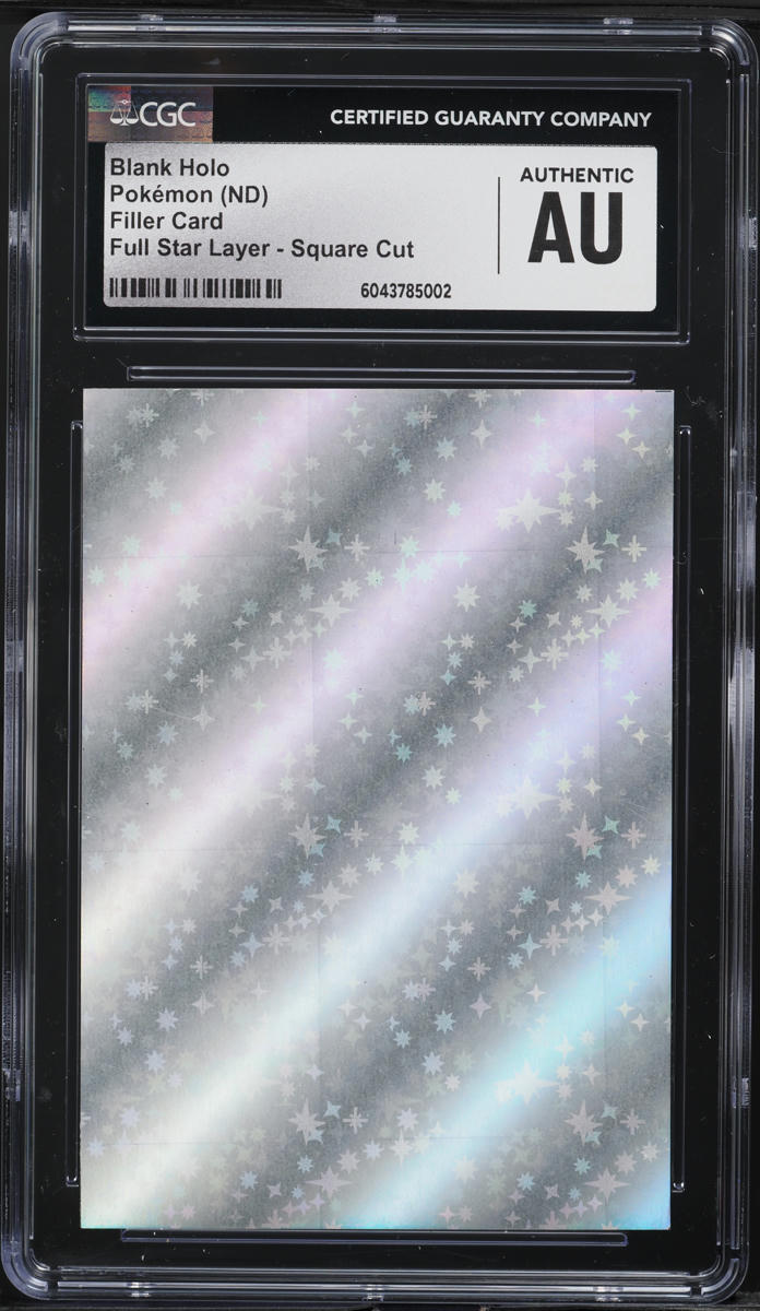 Pokemon Filler Card Full Star Layer Square Cut Blank Holo CGC AUTH on Fanatics Collect Pokemon Filler Card Full Star Layer Square Cut Blank Holo CGC AUTH on Fanatics Collect