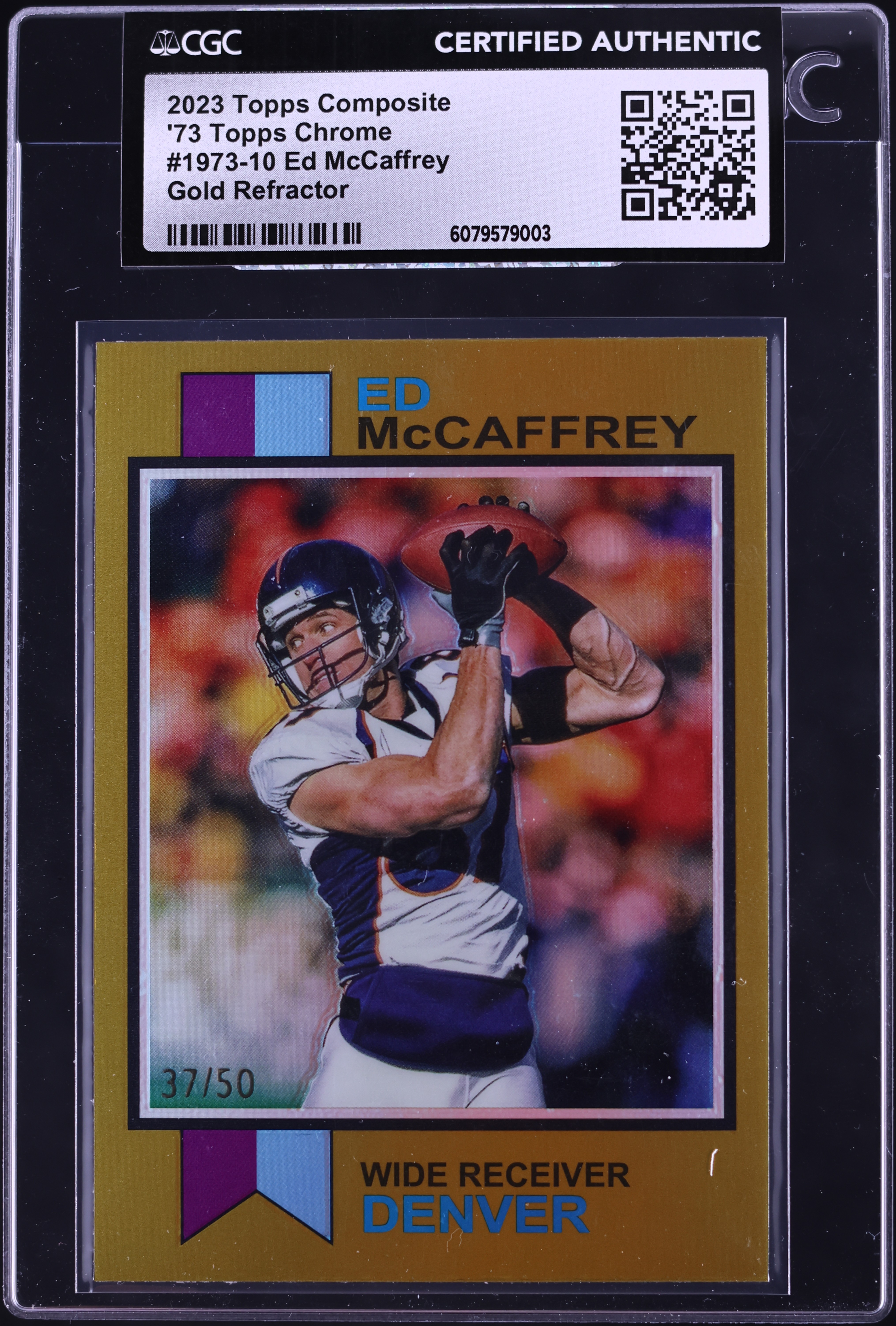 2023 Topps Chrome Composite '73 Gold Ref. Ed McCaffrey /50 #1973