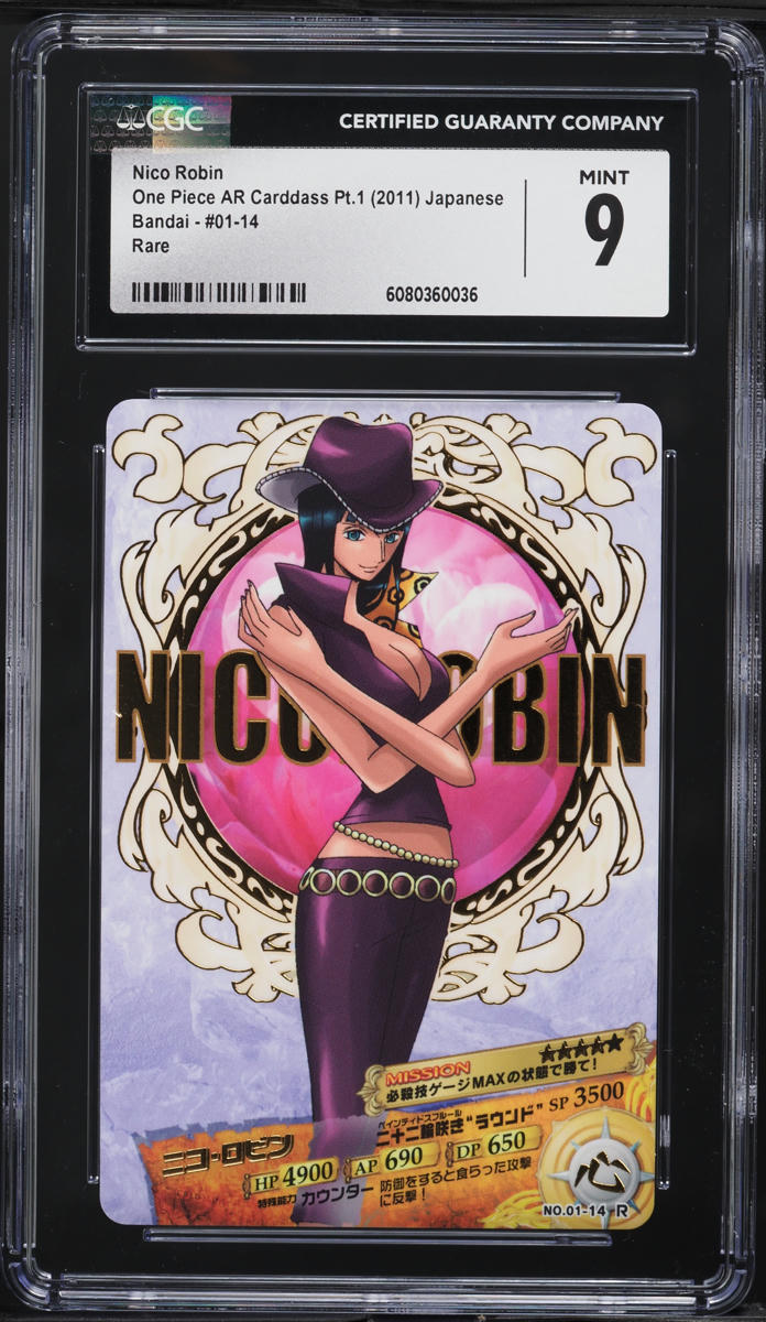 2011 One Piece Japanese AR Carddass Pt. 1 Nico Robin #01-14 CGC 9