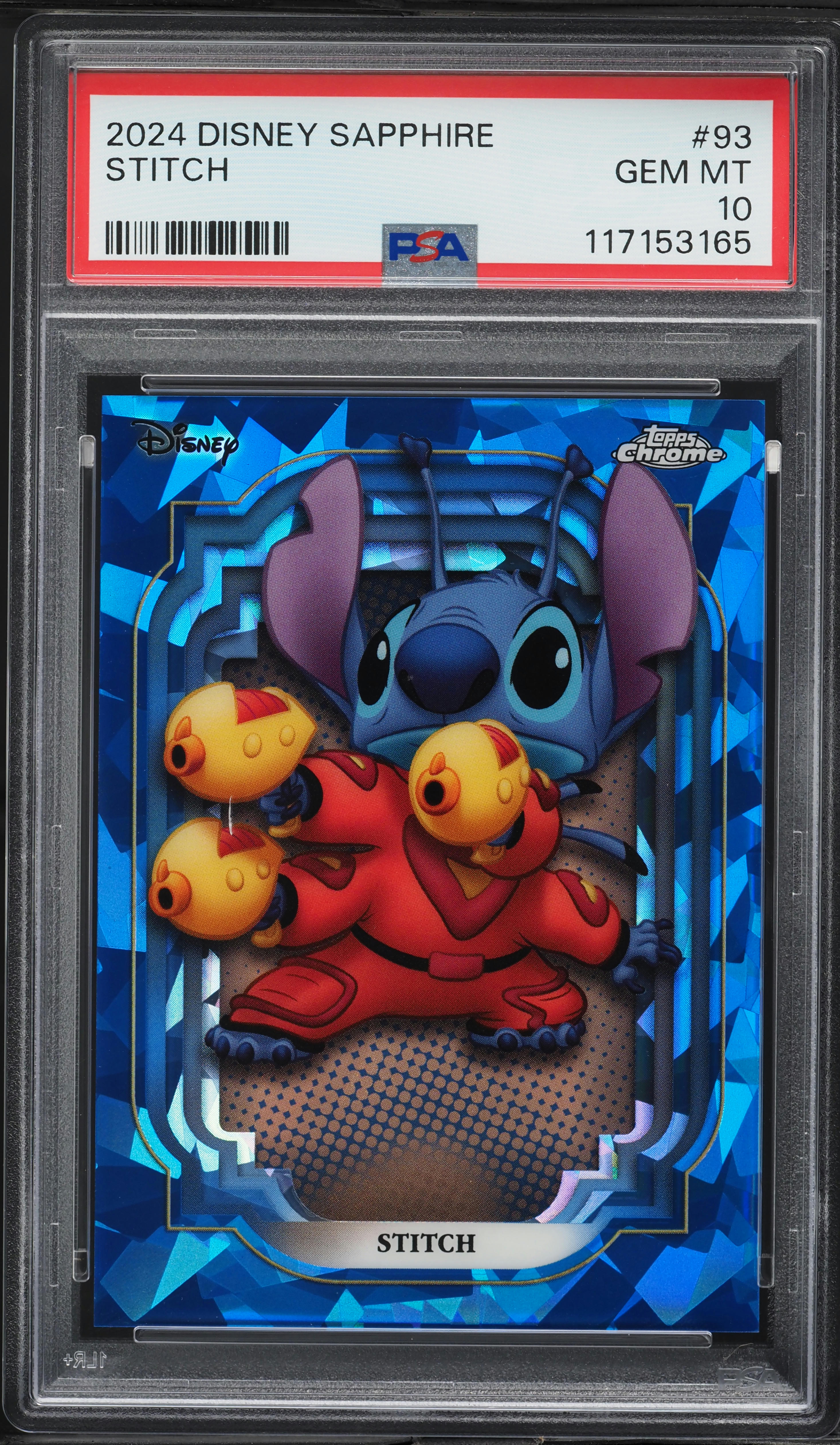2024 Topps Chrome Disney Sapphire Edition Stitch #93 PSA 10 GEM