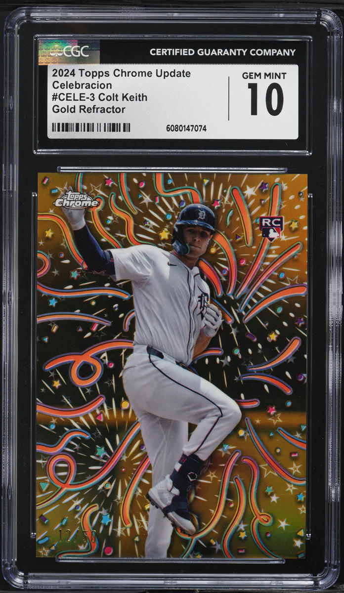 2024 Topps Chrome Update Celebracion Gold Refractor Colt Keith ROOKIE /50 CGC 10