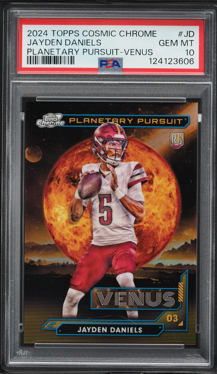 2024 Topps Cosmic Chrome Planetary Pursuit Venus Jayden Daniels ROOKIE PSA 10
