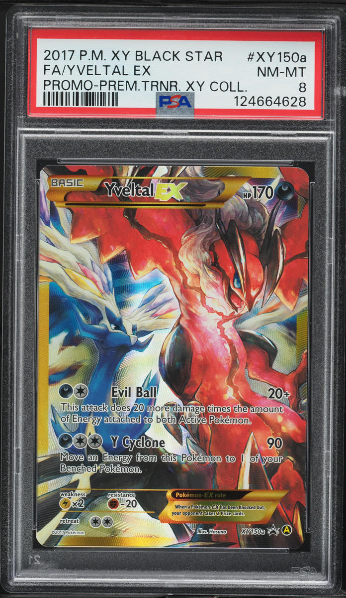2017 Pokemon XY Promo Full Art Yveltal EX #XY150a PSA 8 NM-MT
