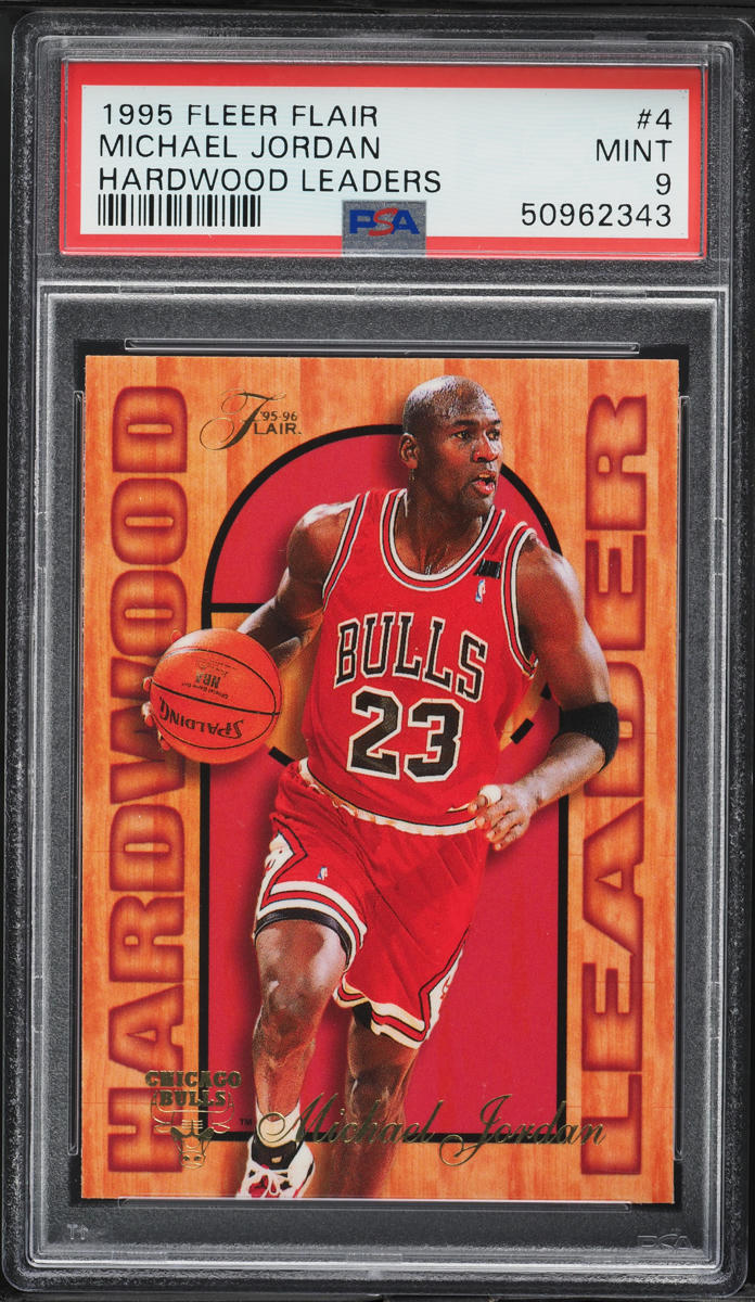 1995 Flair Hardwood Leaders Michael Jordan #4 PSA 9 MINT
