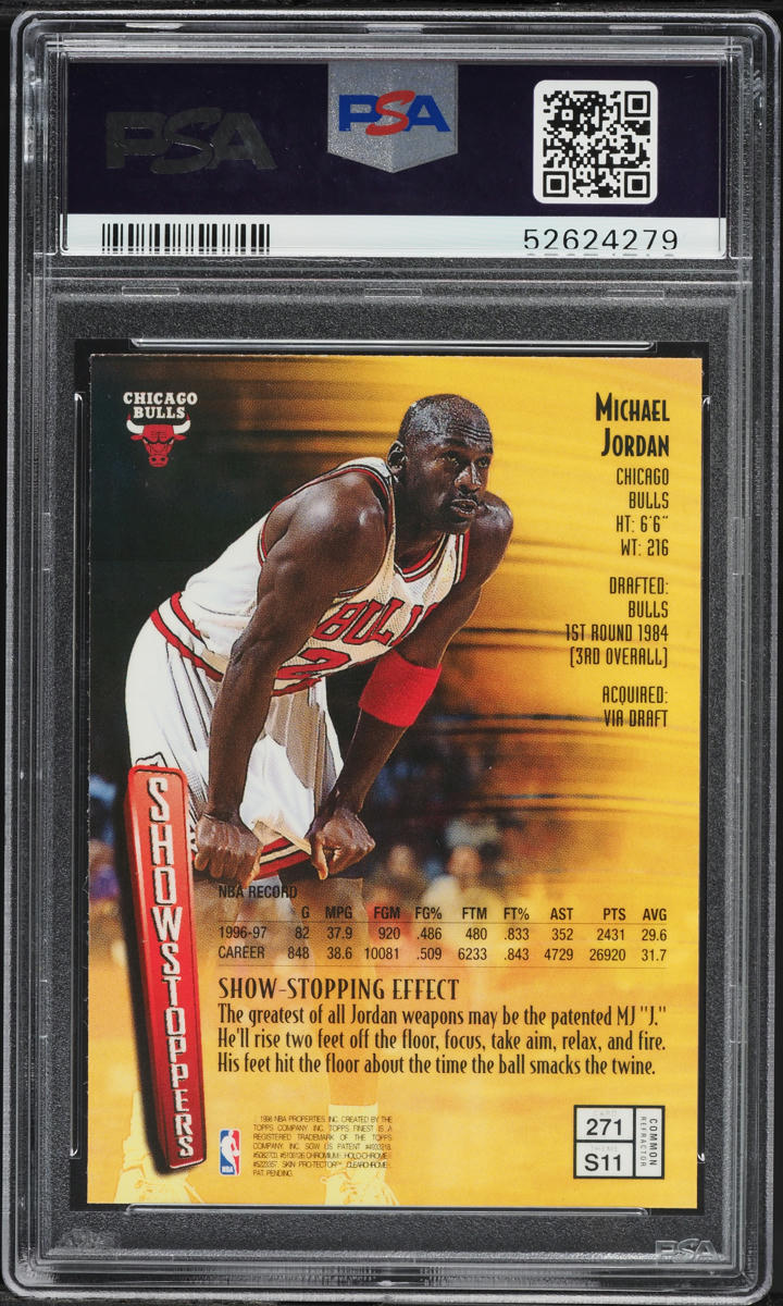 1997 Finest Refractor Michael Jordan #271 PSA 9 MINT