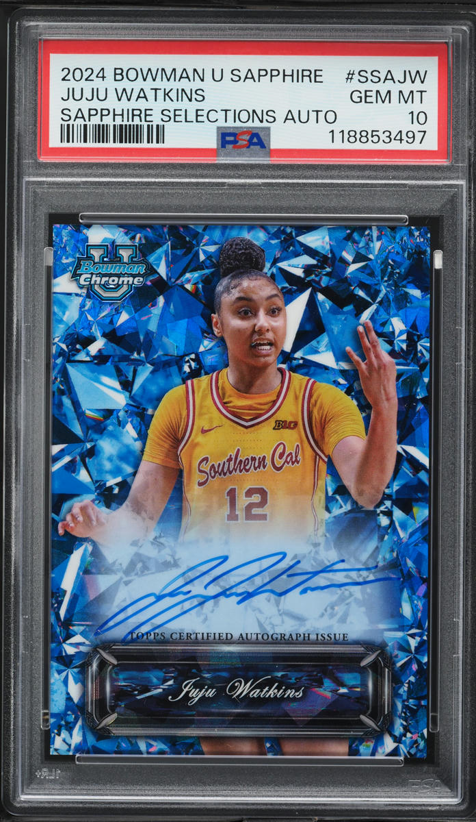 2024 Bowman Chrome U Sapphire Selections Juju Watkins RC AUTO PSA 10 GEM MINT