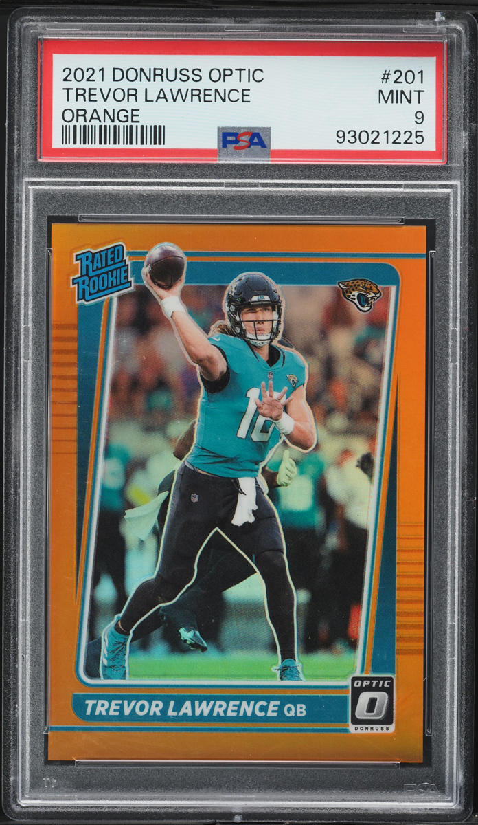 2021 Donruss Optic Orange Trevor Lawrence ROOKIE #201 PSA 9 MINT