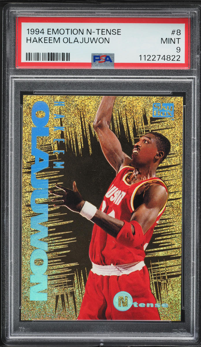 1994 Skybox Emotion N-Tense Hakeem Olajuwon #8 PSA 9 MINT