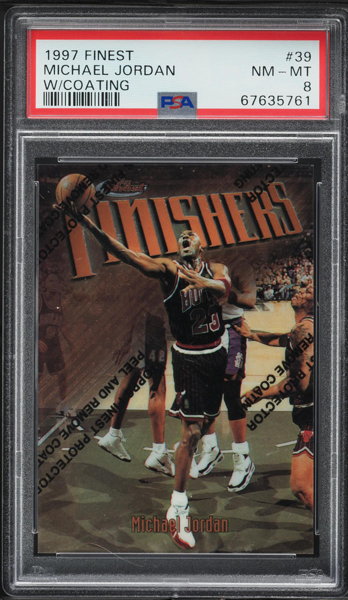 1997 Finest Basketball w/ Coating Michael Jordan #39 PSA 8 NM-MT 