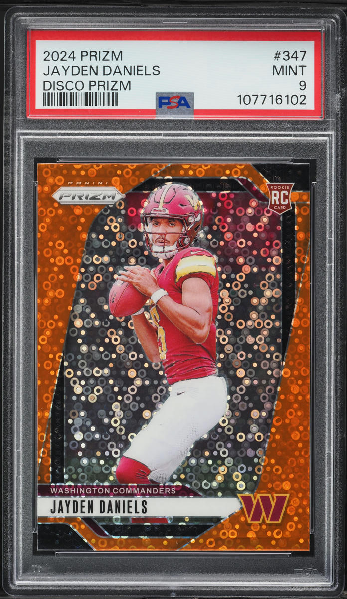 2024 Panini Prizm Disco Jayden Daniels ROOKIE #347 PSA 9 MINT