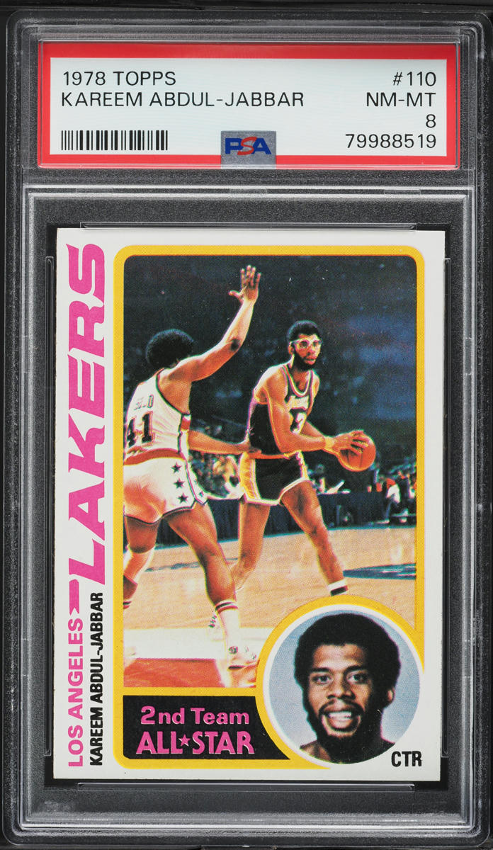 1978 Topps Basketball Kareem Abdul-Jabbar #110 PSA 8 NM-MT