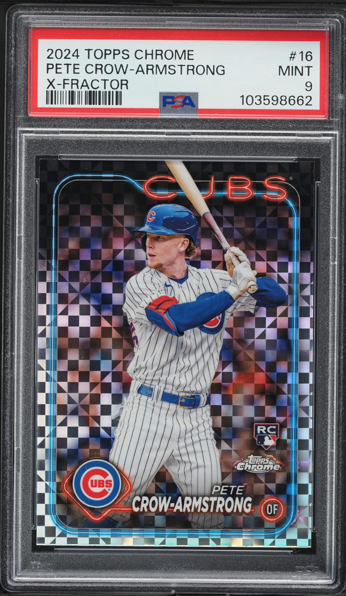 2024 Topps Chrome Xfractor Pete Crow-Armstrong ROOKIE #16 PSA 9 MINT