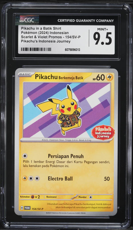 2024 Pokemon Indonesian SV Promo Pikachu's Journey Pikachu Batik