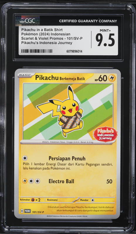 ポケモンカードゲーム 2024 POKEMON SV-P IN PIKACHU/BATIK SHIRT 2024 Pokemon Indonesian SV Promo Journey Pikachu In Batik Shirt