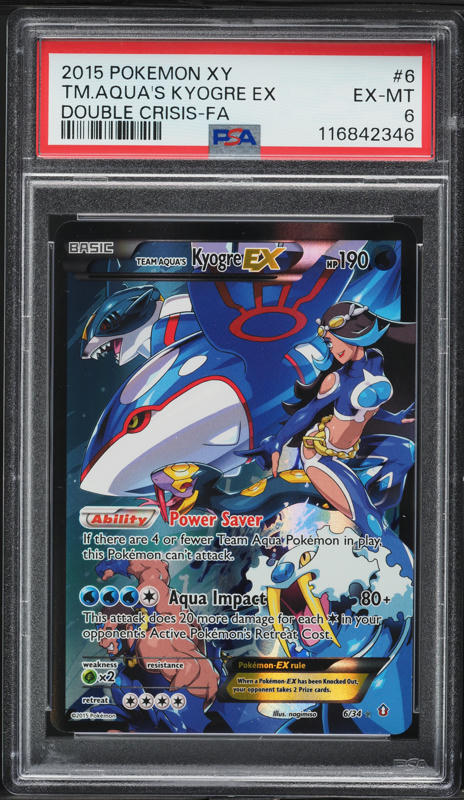 2015 Pokemon XY Double Crisis Full Art Team Aqua's Kyogre EX 2015 Pokemon XY Double Crisis Full Art Team Aqua's Kyogre EX