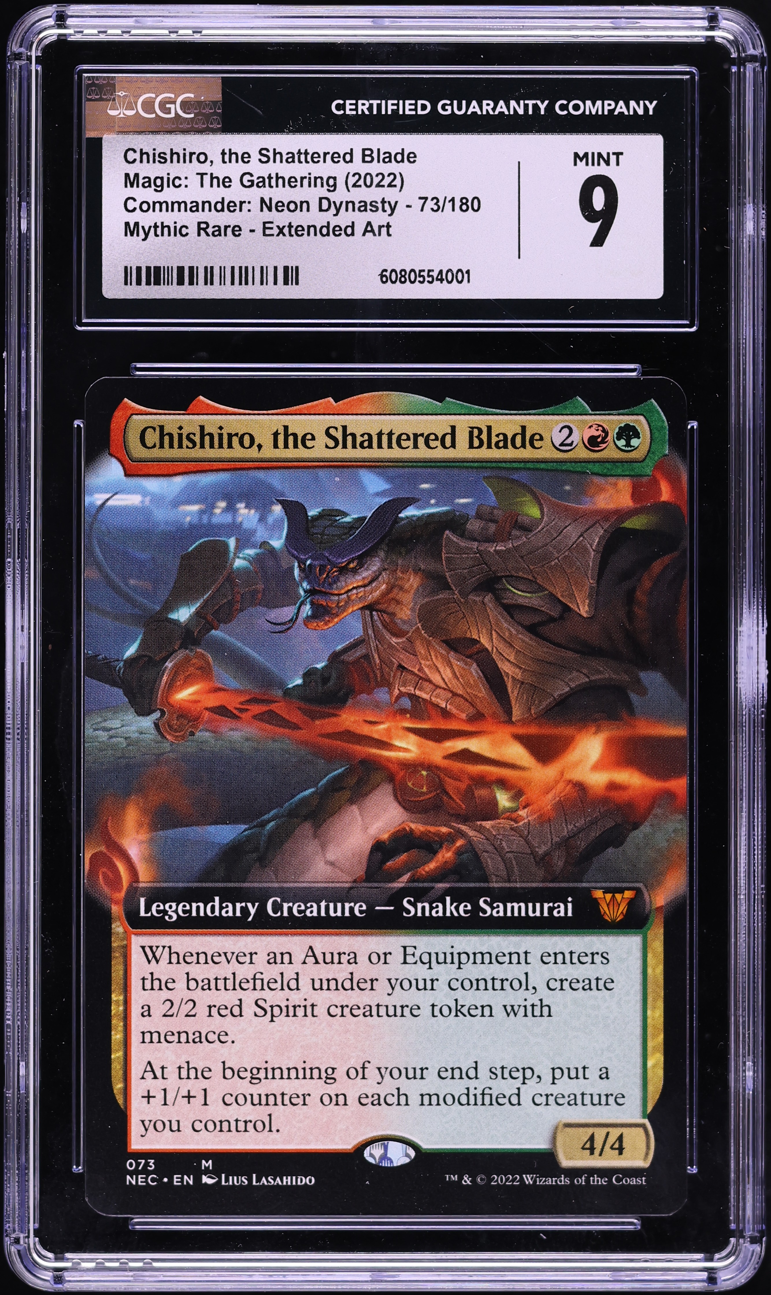 2022 MTG Commander Neon Dynasty Ext Art Chishiro The Shattered Blade #73  CGC 9 on Fanatics Collect