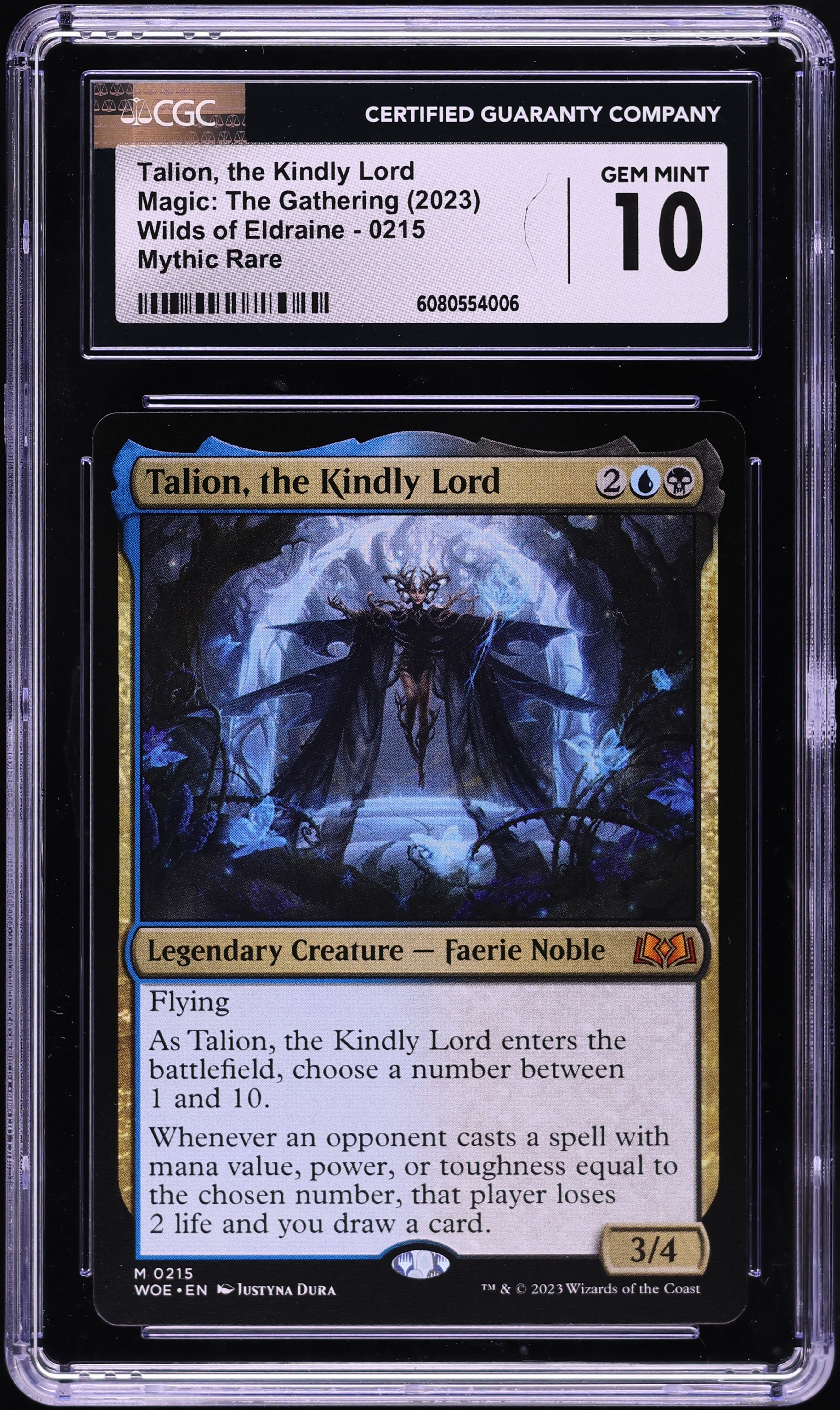 2023 Magic The Gathering MTG Wilds Of Eldraine Talion The Kindly Lord #0215 CGC 10 GEM MINT on Fanatics Collect 2023 Magic The Gathering MTG Wilds Of Eldraine Talion The Kindly Lord #0215 CGC 10 GEM MINT on Fanatics Collect
