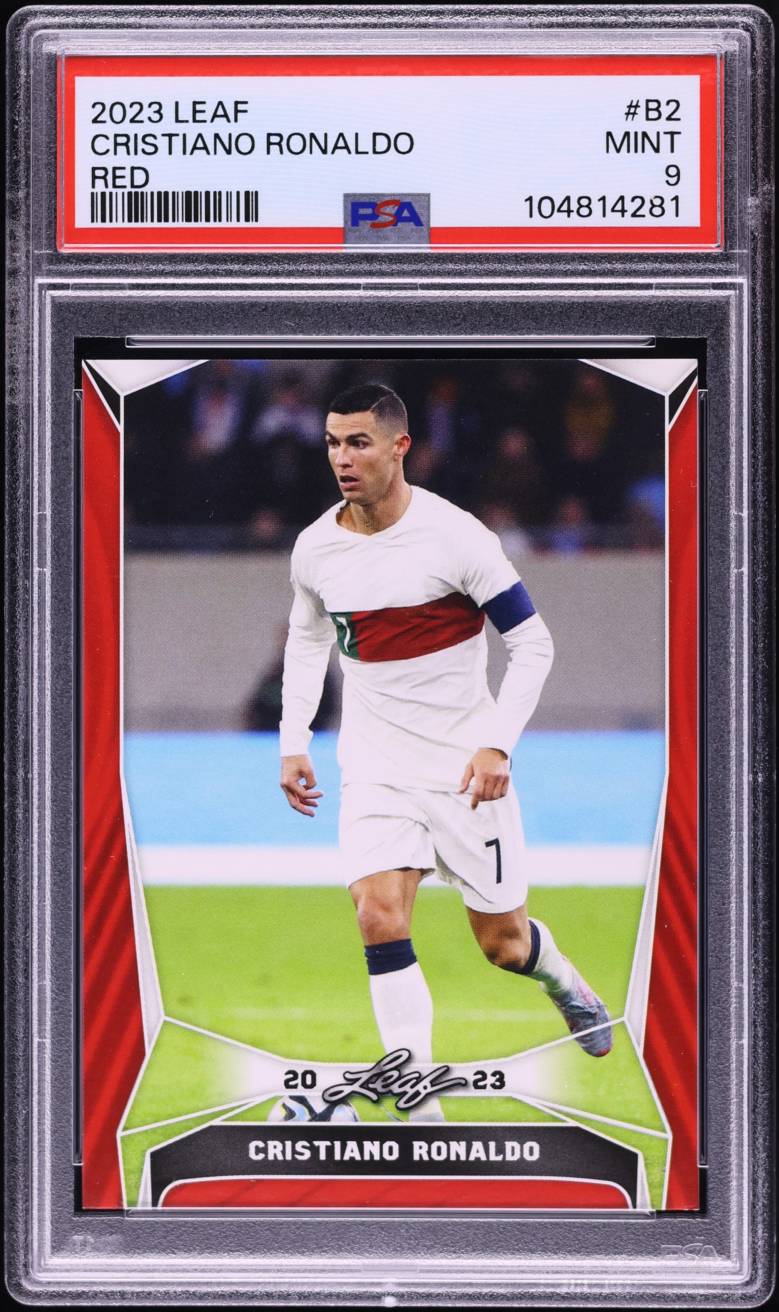 2023 Leaf Red Cristiano Ronaldo #B-2 PSA 9 MINT on Fanatics Collect