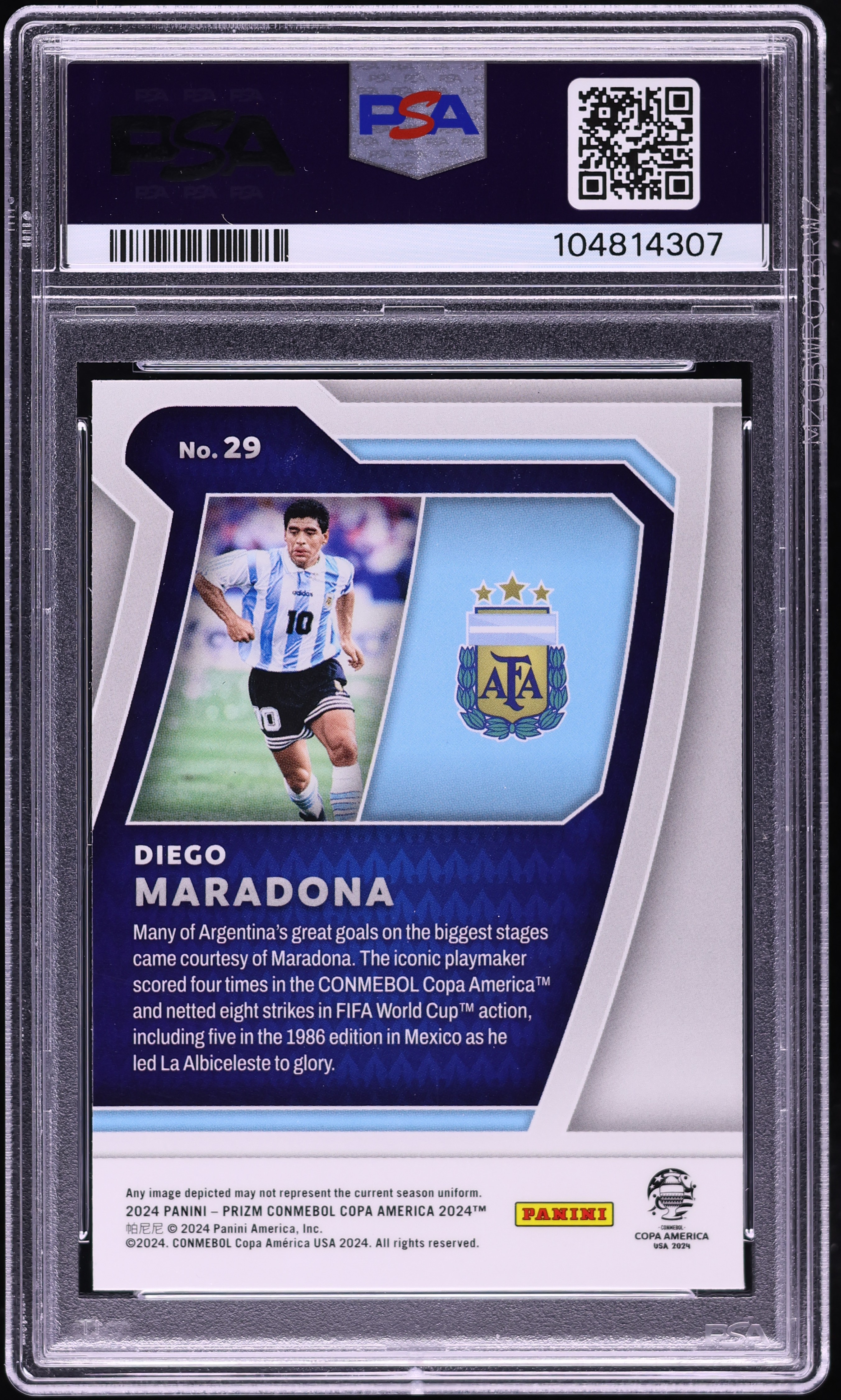 2024 Panini Prizm Conmebol Copa America Scorers Club Diego