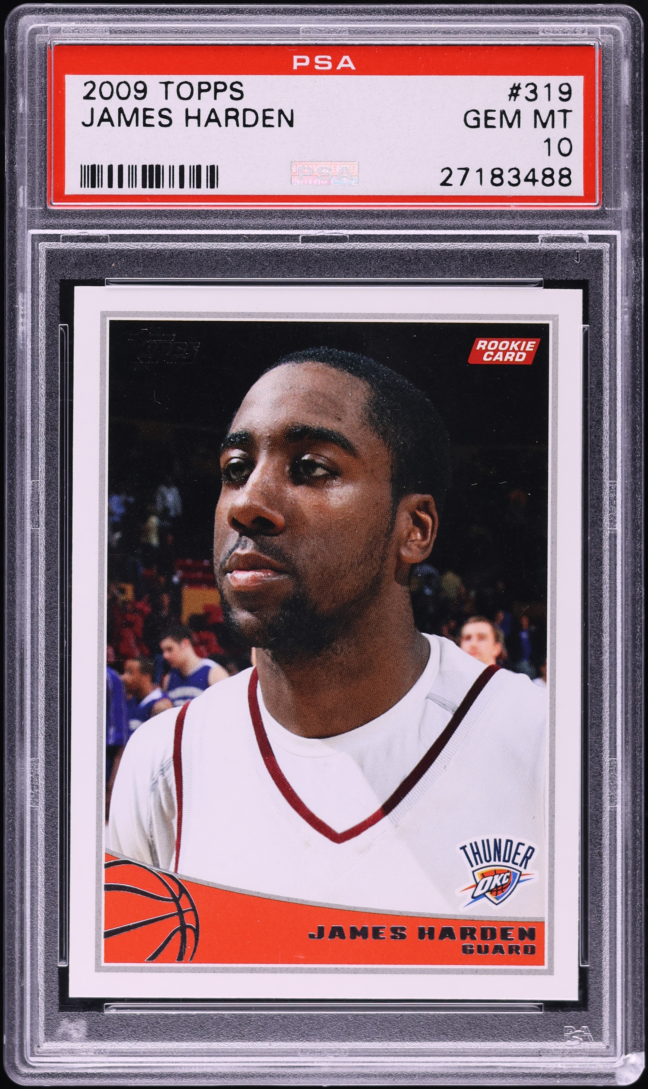 2009 Topps Basketball James Harden ROOKIE #319 PSA 10 GEM MINT on 